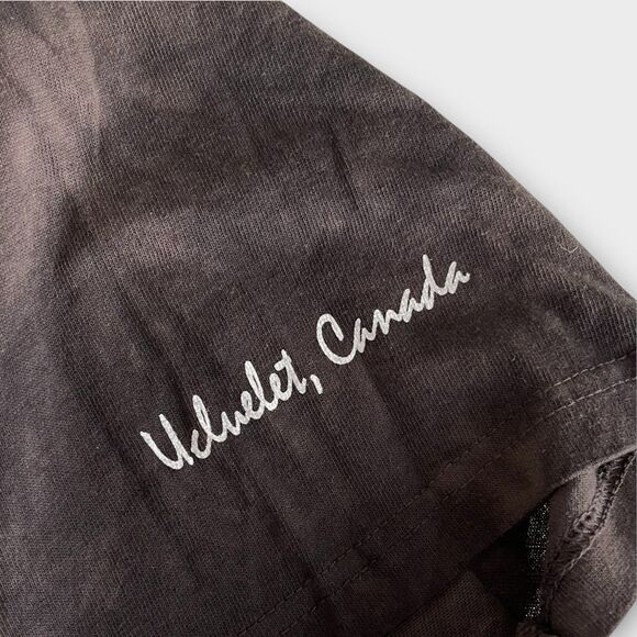 THE MOUNTAIN Gray Wolf Face T Shirt Men's L Medium Tie Dye Ucluelet Canada - Picture 4 of 4